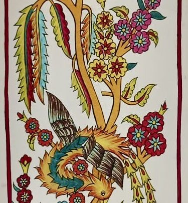 Arbre de vie A8a (156x40) - Kalamkari