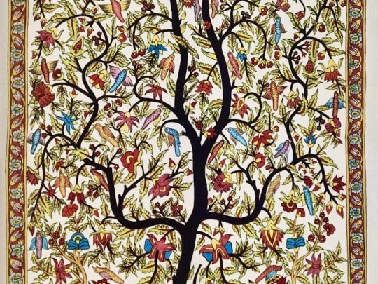 Arbre de vie noir AE03 (189x106) - Kalamkari