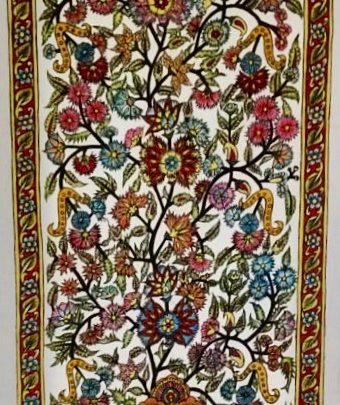 Arbre de vie noir AE07 (105x54) - Kalamkari