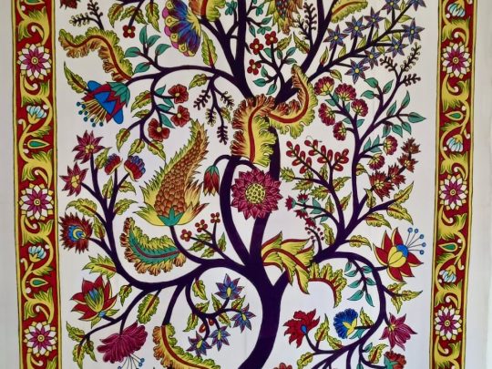 Arbre de vie noir AE09 (160x89) - Kalamkari