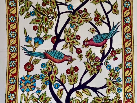 Arbre de vie noir AE13a (105x57) - Kalamkari