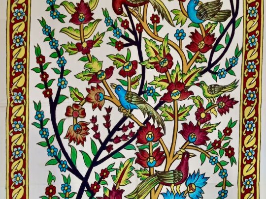 Arbre de vie noir AE15 (109x63) - Kalamkari