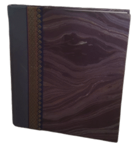Grand carnet de note bandeau violet fait main à Ashram de Sri Aurobindo