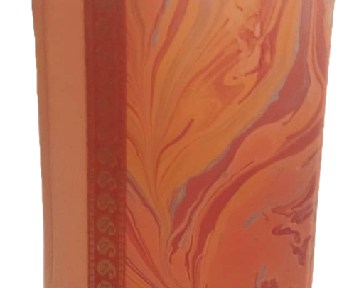 Petit carnet petit de note bandeau orange fait main à Ashram de Sri Aurobindo