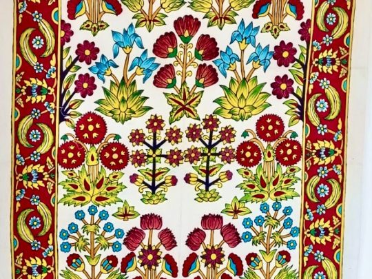 Fleurs multiples AF1 (200x94) - Kalamkari