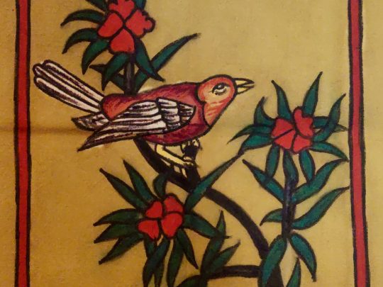 Oiseaux et arbre C11 (20) - Kalamkari