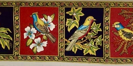 Oiseaux C8 (99x34) - Kalamkari