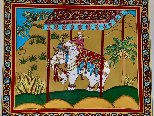 Elephant cornac D2 (89x77) - Kalamkari