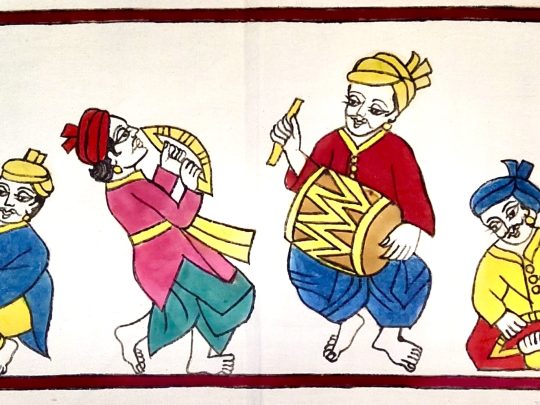 Musicien E3a (61x25) - Kalamkari