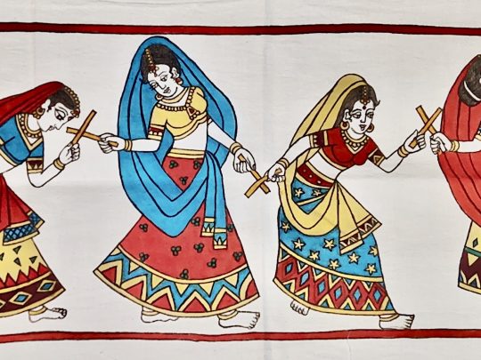 Danses fokloriques F15a (93x33) - Kalamkari