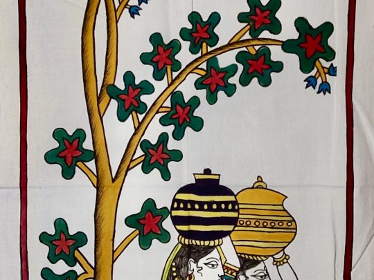 Femmes avec Jarre F16 (106x40) - Kalamkari