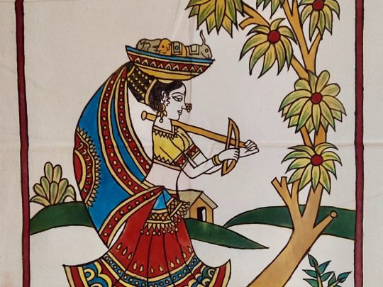 Femme porteuse F20 (60x43) - Kalamkari