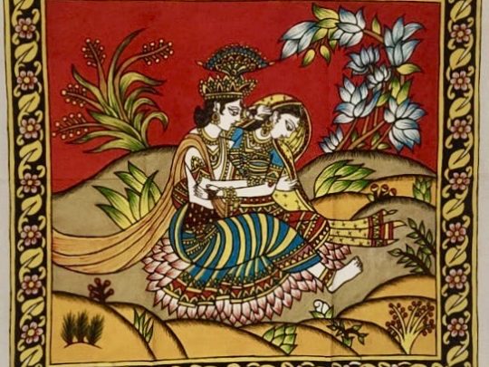 Krishna et Radha K2 (85x57) - Kalamkari