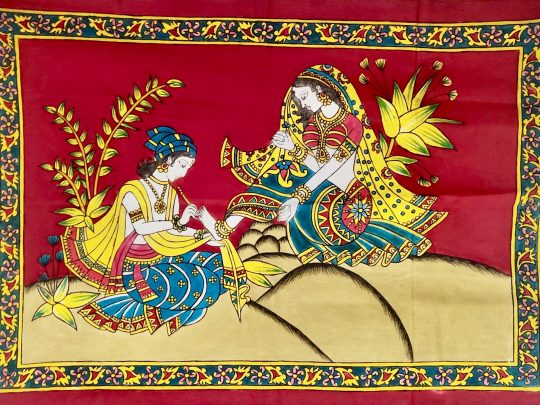 Krishna et Radha K4b (93x66) - Kalamkari