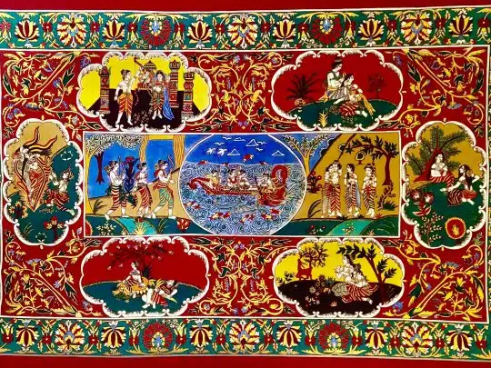 Ramayana V8b (240x148) - Kalamkari
